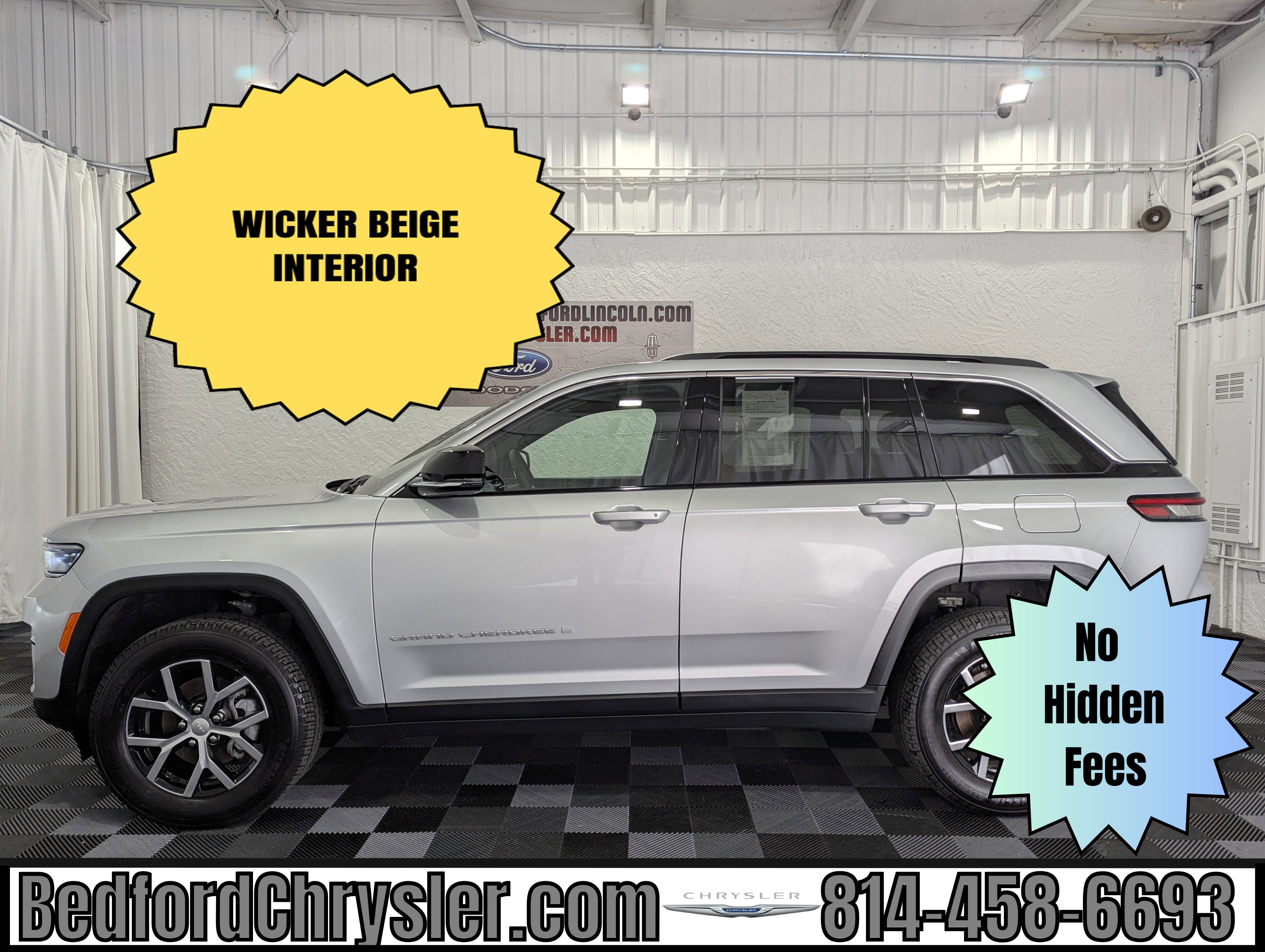2024 Jeep Grand Cherokee Limited 4x4 in Silver Zynith — front three-quarter view