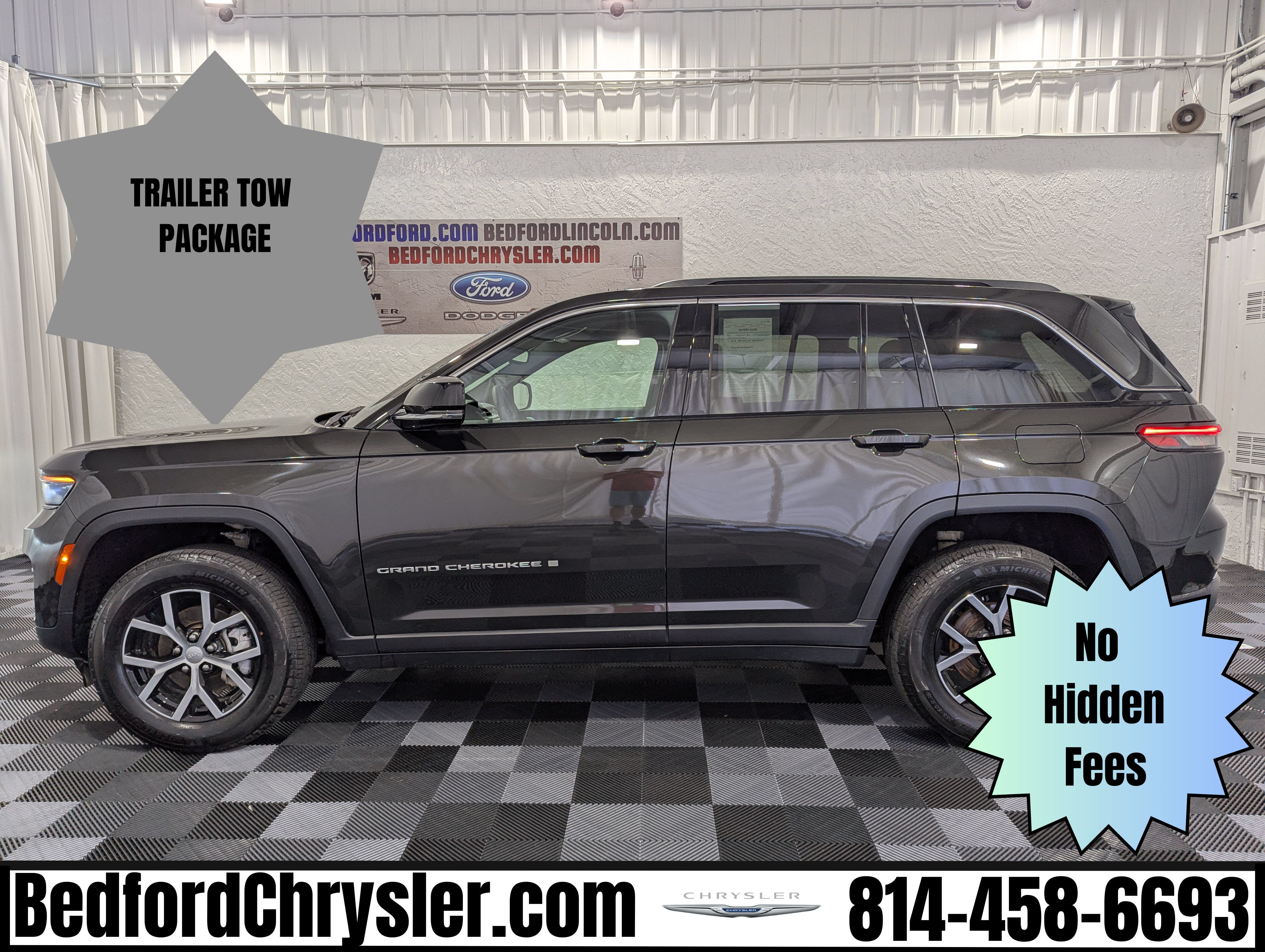 2024 Jeep Grand Cherokee Limited 4x4 in Rocky Mountain Pearlcoat — front three-quarter view