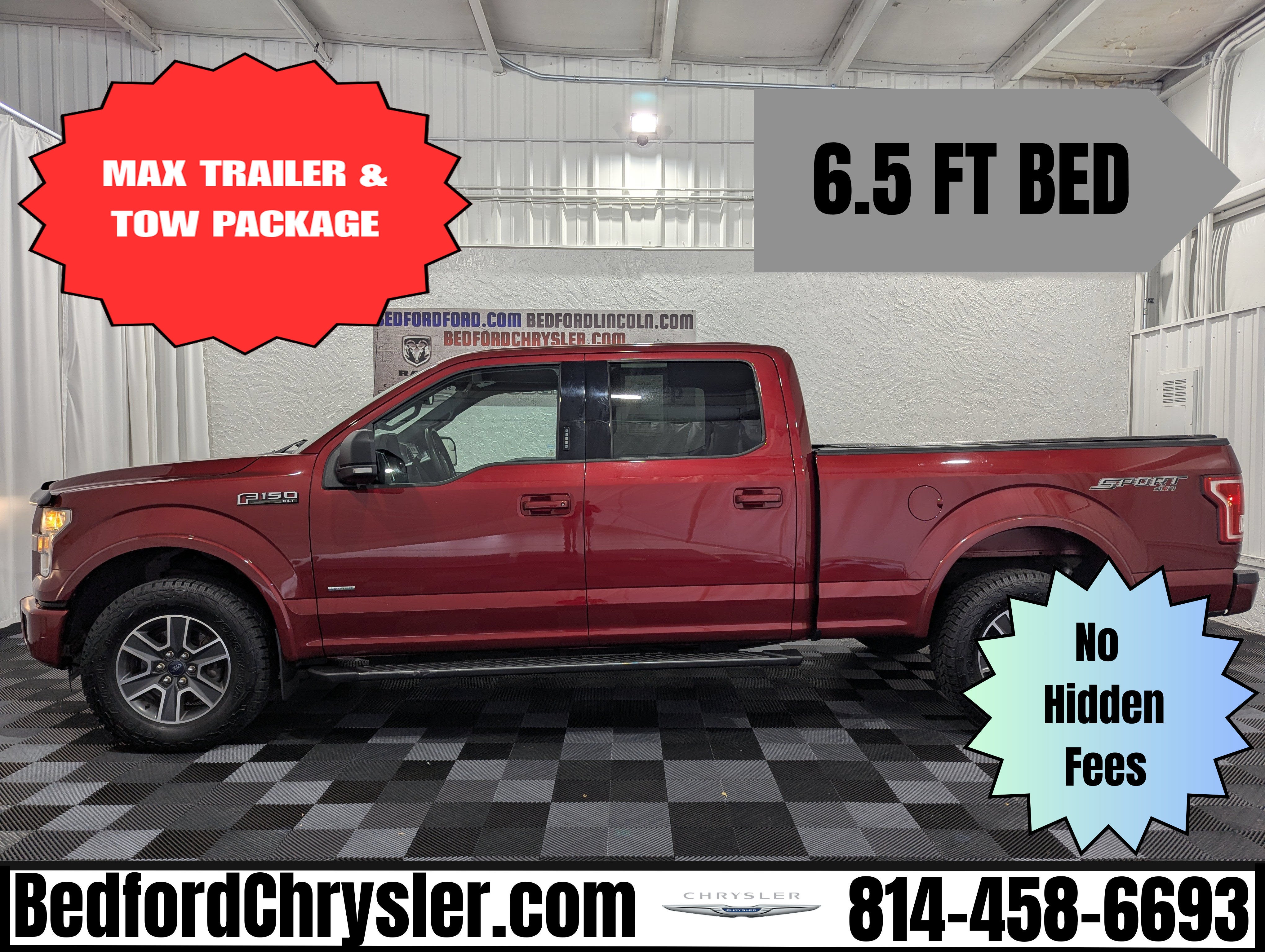 2016 Ford F-150 XLT in Red — front three-quarter view