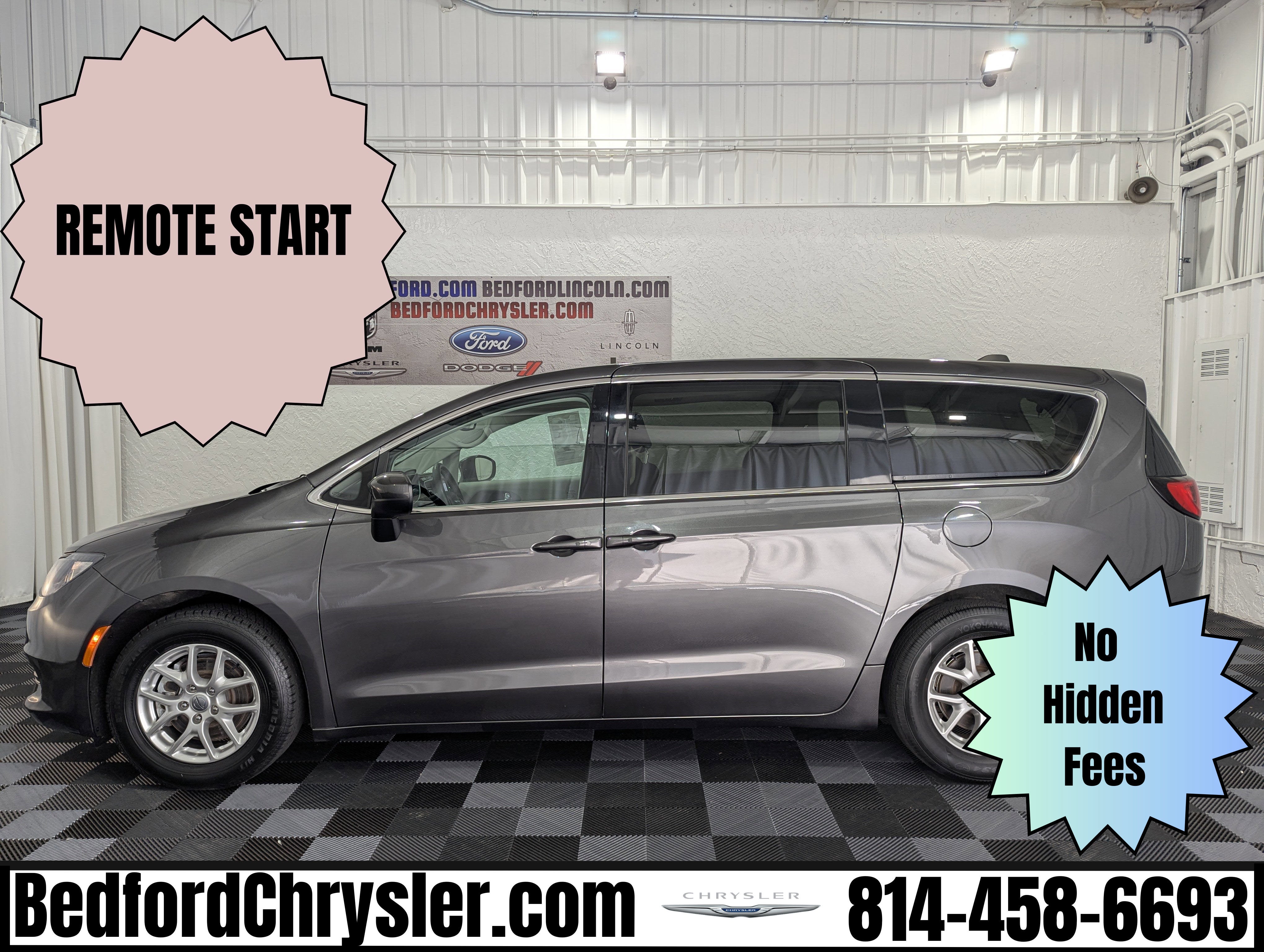 2023 Chrysler Voyager LX in Granite Crystal Metallic Clearcoat — front three-quarter view
