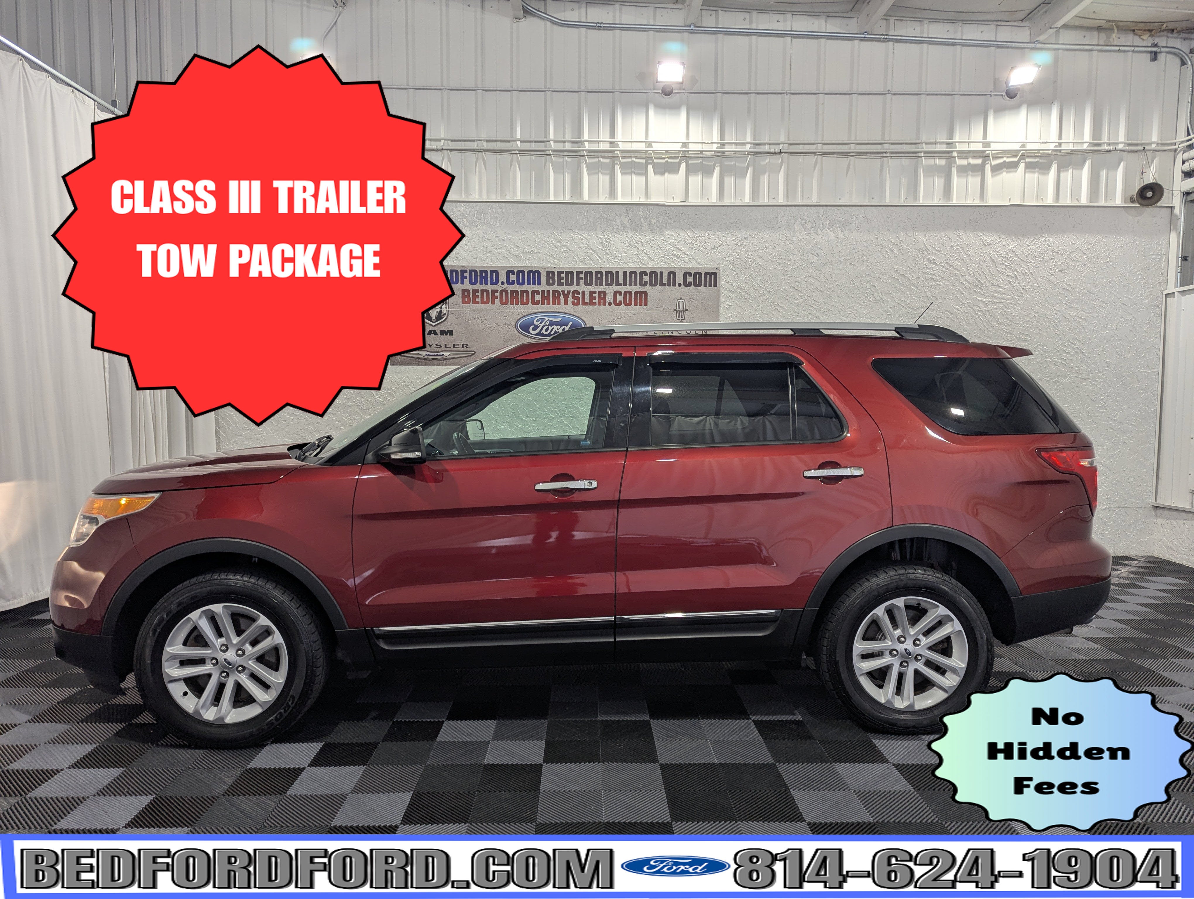 2014 Ford Explorer XLT 4x4 in Ruby Red Metallic — front three-quarter view