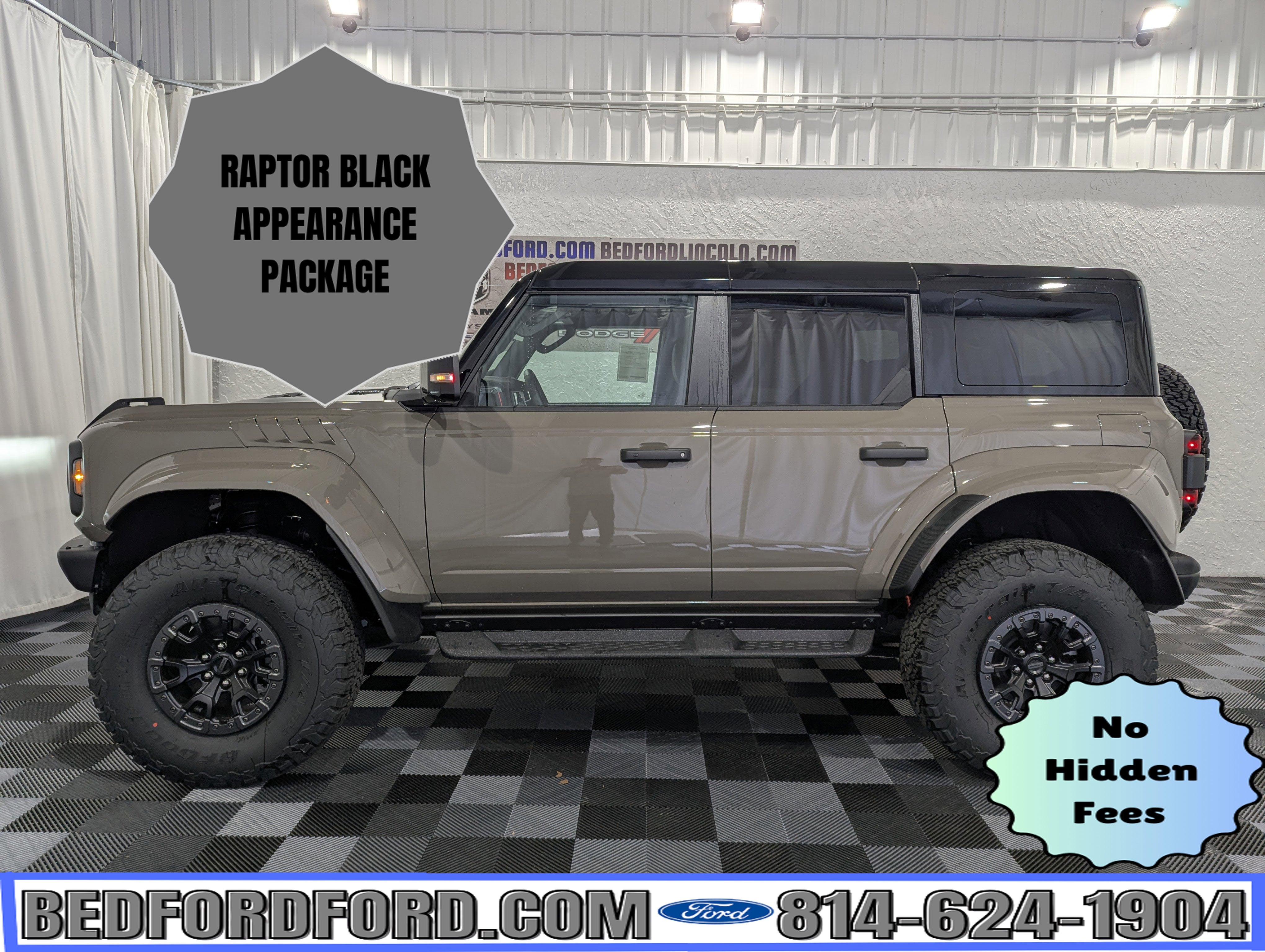 2026 Ford Bronco Raptor 4x4 in Marsh Gray — front three-quarter view