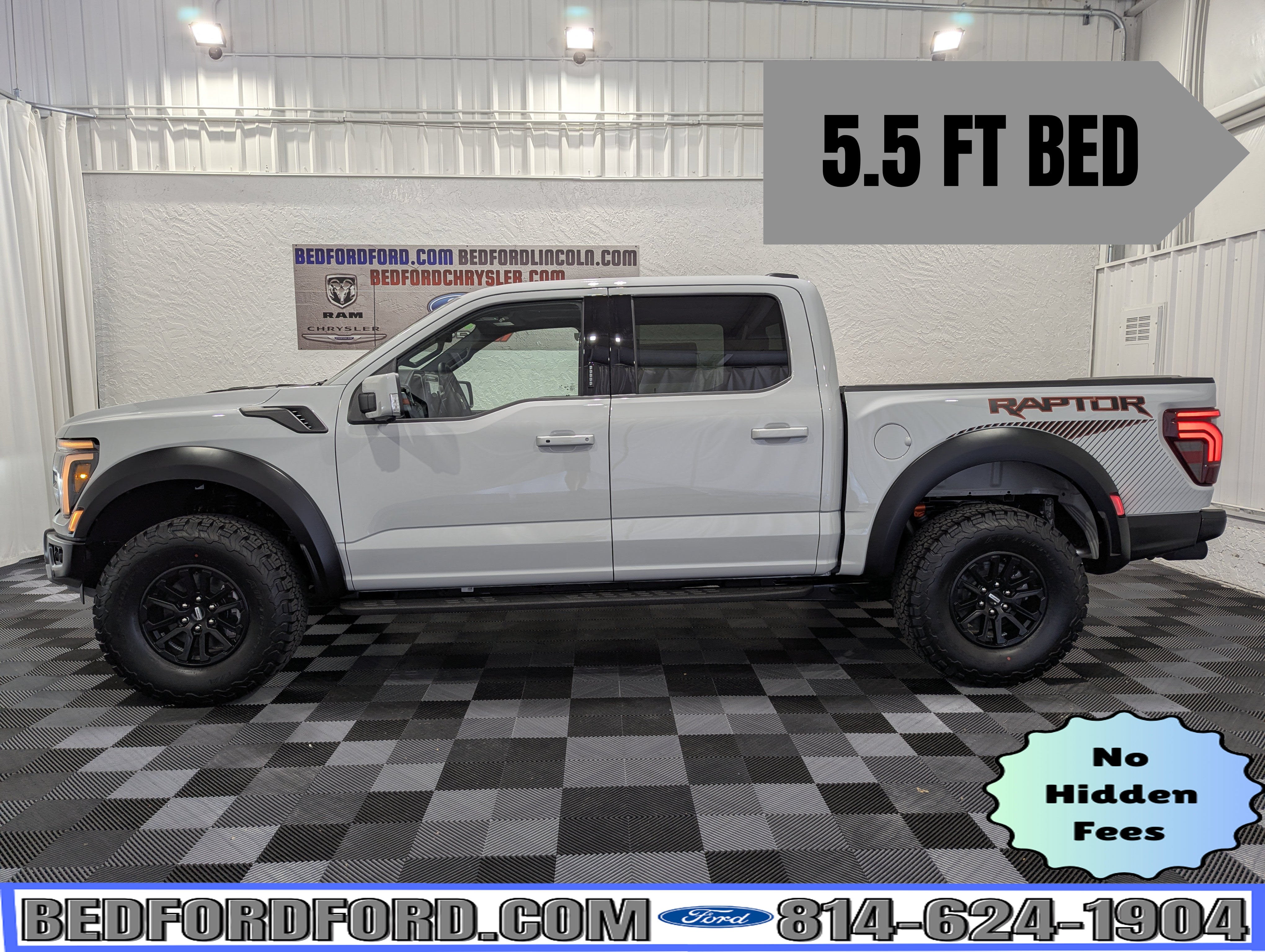 2026 Ford F-150 Raptor in Avalanche — front three-quarter view