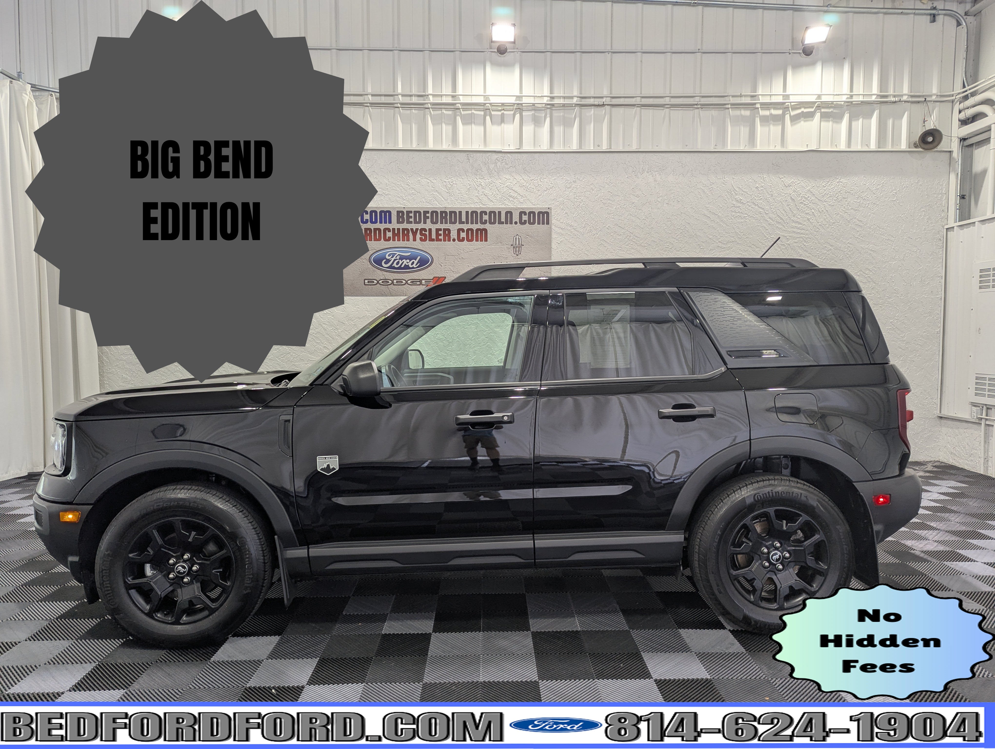 2025 Ford Bronco Sport Big Bend 4x4 in Shadow Black — front three-quarter view