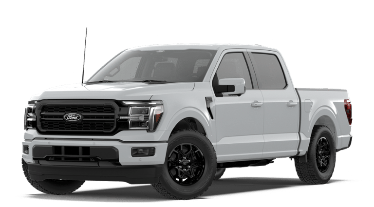 2026 Ford F-150 Lariat in Avalanche — front three-quarter view